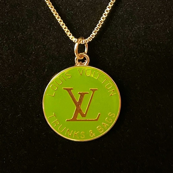 Hand Crafted Jewelry - Louis Vuitton Peridot Green Pull Pendant Charm
